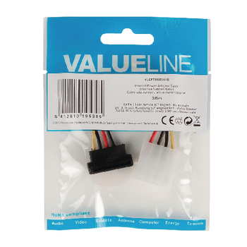 VLCP73505V015 Interne stroomkabel molex male - sata 15-pins female 0.15 m Product foto
